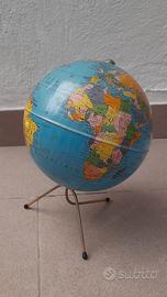 vecchio mappamondo francese in latta 