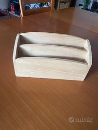 Organizer in legno per scrivania