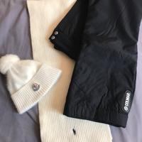 Cappello Moncler, sciarpa Ralph Lauren e Colmar