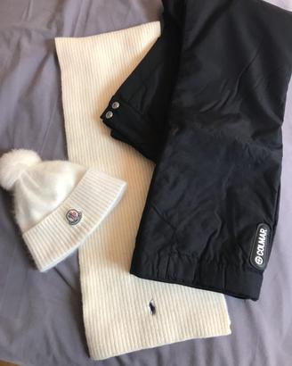 Cappello Moncler, sciarpa Ralph Lauren e Colmar
