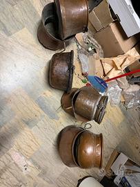 Recipienti e cagliere in rame