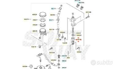 Asta pompa freno posteriore Kawasaki ER-6F 4301010