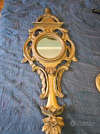 specchiera dorata d'epoca