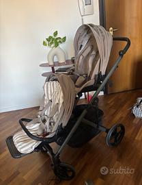 Passeggino doppio anex gemellare-fratellare