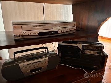 Lotto radio e radioregistratore anni 80
