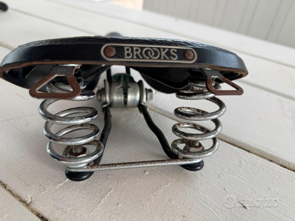 Selle Brooks B66 Vintage En Cuir Noir Pour Vélo D'époque - Italie