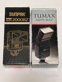 Flash Vintage SUNPAK 2000BZ e TUMAX 24AZ + Scatole
