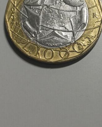 moneta da 1000 lire  Europa con errore di conio