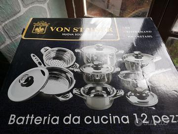 VON STAINER SET 12 PENTOLE INOX CUCINA INDUZIONE