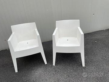 Driade-Sedie in polipropilene bianco  da esterno