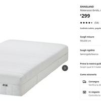 Materasso Ikea ANNELAND singolo 90 x 200 24cm
