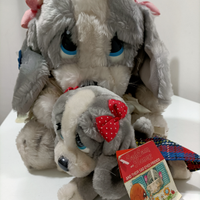 Peluche pupazzetti nuovi 30x30 mamma cane cuccioli