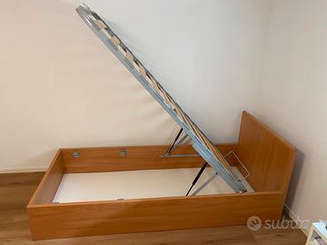 Letto  Singolo Cont. Color Ciliegio + Materasso