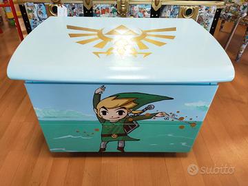 Comodino decorato a mano stile The Legend of Zelda