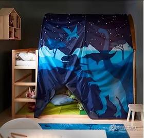Letto, tenda e materasso