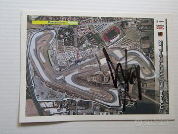 Cartolina Ducati, autografo e annullo M. Marquez