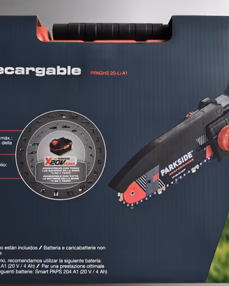 parkside performance motosega ricaricabile x20