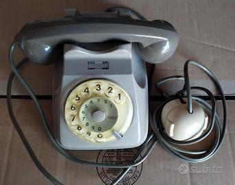 Apparecchio Telefonico Fisso Vintage Bi-Grigio