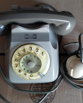 Apparecchio Telefonico Fisso Vintage Bi-Grigio