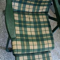 Poltrona sdraio imbottita con poggiapiedi