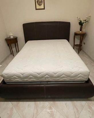 Letto contenitore piu materasso una piazza e mezza