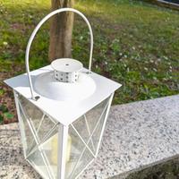 Lanterna bianca metallo