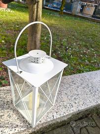 Lanterna bianca metallo