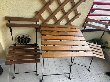 Set tavolo e due sedia