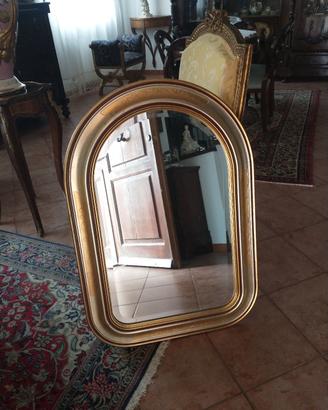 Grande specchio molato, specchiera dorata 