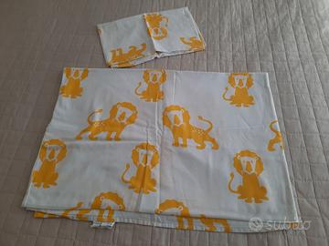 Copripiumino leoni bambini e 2 lenz. sotto angoli
