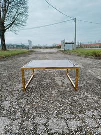 Tavolino basso vetro vintage 