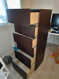 Settimanile Calligaris wengé 5 cassetti