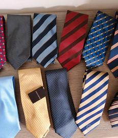 15 Cravatte 100% Pura Seta Firmate Made in Italy 