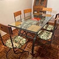 Tavolo e sedie in ferro battuto