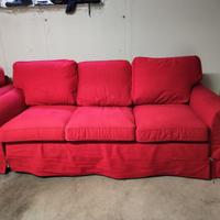 Divano-Letto rosso 3 posti