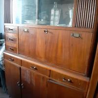 CREDENZA DISPENSA ANNI '50 4 SPORTELLI 6 CASSETTI