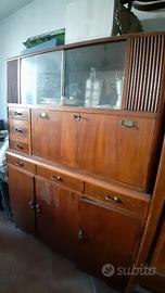 CREDENZA DISPENSA ANNI '50 4 SPORTELLI 6 CASSETTI