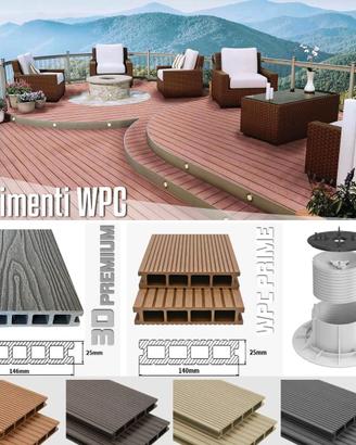 Pavimenti WPC listoni doghe travi legno estruso