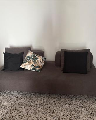 Divano grigio scuro 100x200