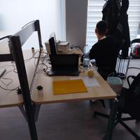 design italiano scrivania doppia con libreria