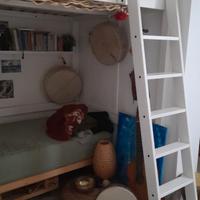 Soppalco legno ikea bianco