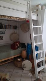 Soppalco legno ikea bianco