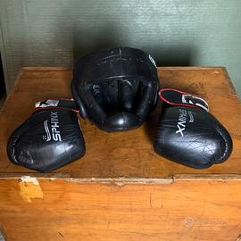 Set boxe guantoni Sphinx 10 oz + casco Top Ring
