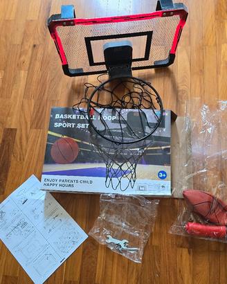 set basket da interno con tabellone interattivo