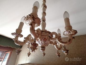 lampadario in ceramica 