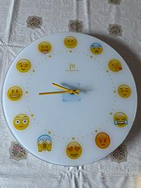 Orologio da parete in vetro emoticon face cm38