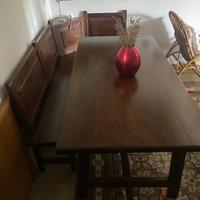 tavolo con panca angolare