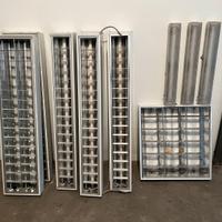 12 PLAFONIERE INDUSTRIALI  NEON/LED  DA SOFFITTO