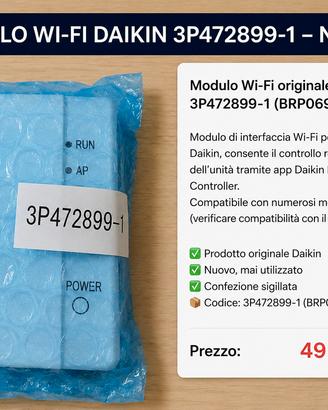 Daikin BRP069B41 modulo WiFi 3P472899-1 – nuovo