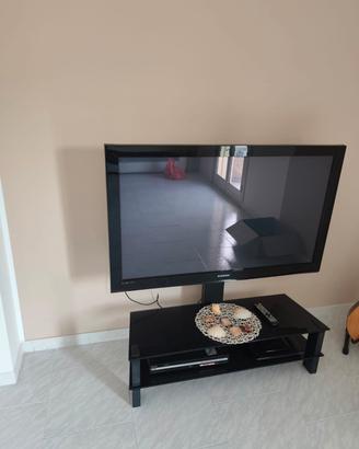 TV plasma 50 "tavolino in vetro 